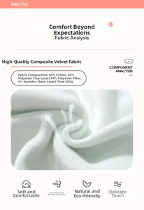 Texture détaillée de la doublure polaire épaisse de 400g pour robe d'enfant menthe