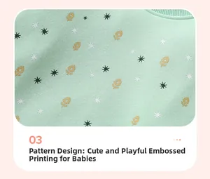 Gros plan du tissu vert menthe avec motifs d'étoiles et détails d'impression