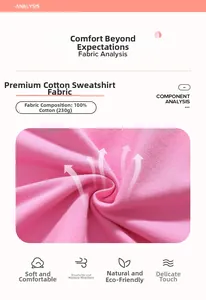 Detail of 230g 100% cotton fabric with soft knit texture for girls long sleeve dress