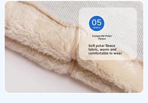 Detail of composite arctic velvet lining for warmth and soft ribbed knit edges