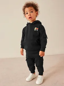 Little Maven Boys Hoodie And Pants Set Cotton Long Sleeve Excavator Print Casual Tracksuit For Kids Autumn Outfits