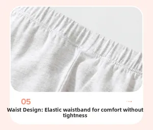Close-up of soft grey knit fabric with high elasticity waistband for kids clothing