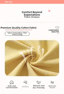 Détail du tissu respirant 100% coton jaune à pois blancs avec un grammage de 150g