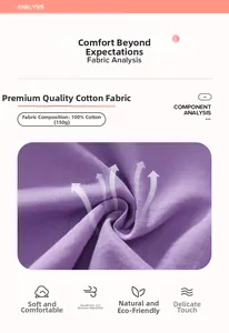 Vue détaillée du tissu violet 100% coton de 150g avec une texture douce et respirante