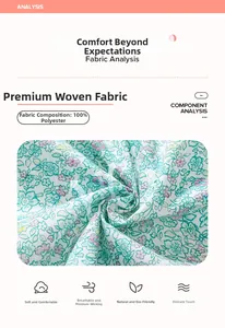 Detail view of woven floral fabric for girls' dress with 100% polyester texture analysis