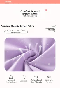 Détail de tissu 100% coton à pois violets, doux, respirant avec une texture naturelle