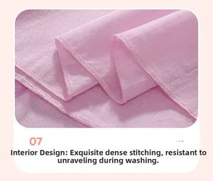 Detailed macro view of the inner stitching and high-quality fabric of pink girls dress