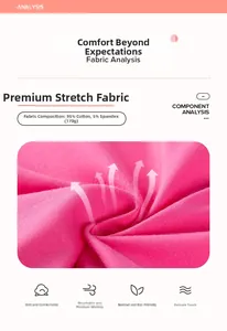 Detail of pink cotton spandex fabric analysis showing soft and breathable texture