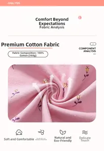 Détail macro du tissu 100 % coton doux à motif floral rose pour robe de fillette