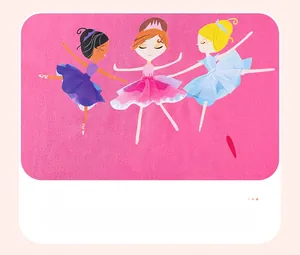 Detail of a pink toddler outfit featuring cartoon ballet girls and Love to Dance print