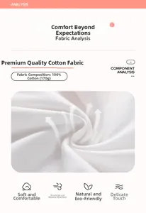 Detail van 100% katoen 170g zachte witte ademende stof voor zomer t-shirt voor kinderen