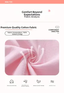 Détail du tissu rose 100% coton montrant la texture douce et la maille respirante 150g