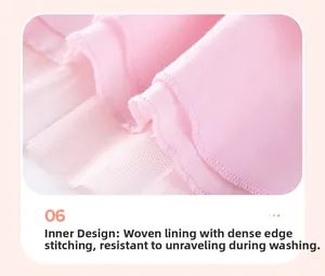 Detail von rosa Netzfutter und hoher Stichdichte am Prinzessinnenkleid für Mädchen