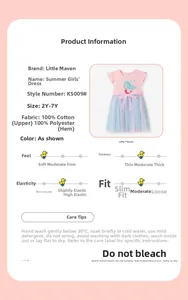 Tableau des tailles pour robe sirène rose avec détails du tissu et soins d'entretien