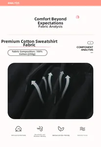 Detail of 230g 100% cotton fabric texture and drawstring on black girls' leggings