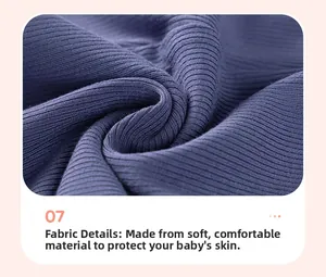 Gros plan sur la texture du tissu en maille côtelée bleu marine pour vêtements enfant