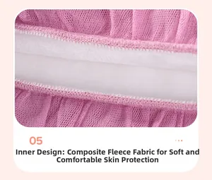 Detail aus rosa Netzstoff mit weichem Fleece-Futter für herbstliche Mädchenkleidung