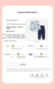 Specifiche del set maglia a maniche lunghe con elicottero e pantaloni in cotone bimbo