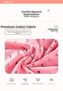 Detail von rosa Strickstoff mit Kronenprint, 95% Baumwolle und 5% Elasthan-Mischung