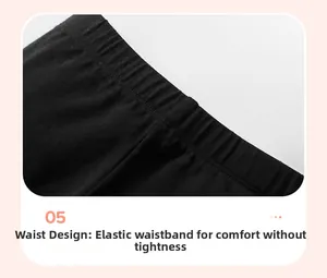 Gros plan détaillé de la taille large et élastique sur un legging de sport noir fille