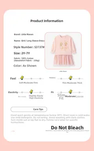 Détail de la robe rose en coton pour fille avec imprimé lapin et ourlet en tulle