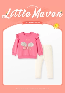 Pink toddler sweatshirt with butterfly design and ruffle cuffs for girls aged 2-7