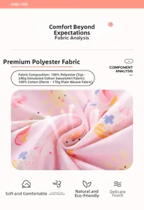 Detail aus rosa Blumenstoff mit 100% Baumwollhose und 240g Polyester-Hoodie-Oberteil