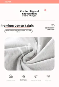 Détail macro du tissu gris en coton mélangé montrant la maille douce et la respirabilité