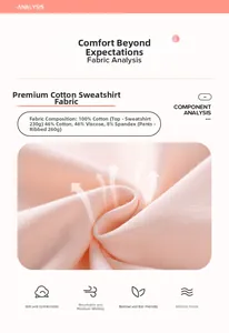 Detail of soft 100% cotton pink sweatshirt fabric and ribbed knit texture for girls