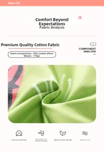 Detail of 100% cotton 170g plain weave fabric for boys long sleeve green tshirt