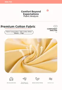 Detail of 100% cotton yellow polka dot fabric with soft and breathable texture