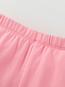 Rosa Strickhose für Mädchen mit elastischem Bund und hochwertiger Flachnaht-Verarbeitung