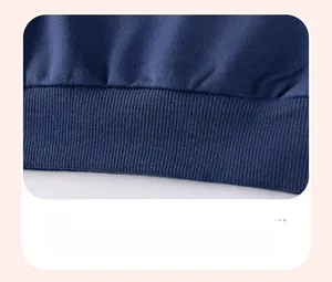 Detail of ribbed hem on cotton sweatshirt showing tight knit texture and elastic durability