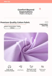 Detail view of purple 100% cotton knit fabric for girl's dress, soft and breathable