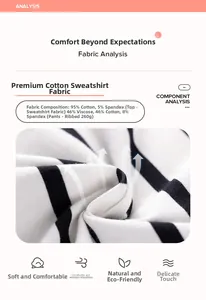 Detailed fabric analysis showing soft cotton blend texture for girls' striped clothing set