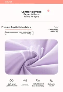 Detail of soft purple 100% cotton fabric for girls' dress with 170g plain weave texture