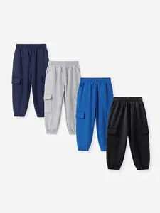 Little Maven Boys Cotton Cargo Pants Casual Solid Color Elastic Waist Joggers With Pockets Kids Autumn Fashion Sweatpants