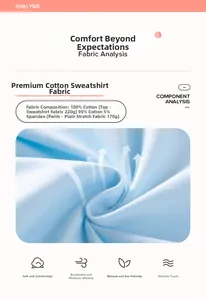 Detailed fabric composition of cotton hoodie set showing soft and breathable material
