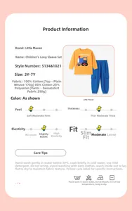 Detailansicht von Kinder-Langarmshirt und Jogginghose aus Baumwolle mit Zugmotiven