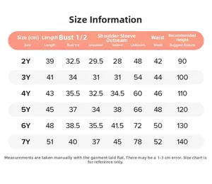Detailed size chart for boys warm fleece hoodie and pants set from 2Y to 7Y