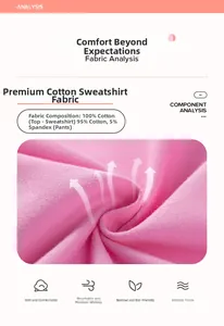 Detail of pink cotton sweatshirt fabric with 95% cotton and 5% spandex texture closeup