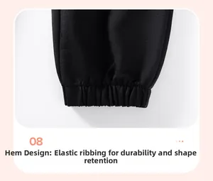 Detailed macro view of elasticated ribbed cuffs on boy's cotton knitted trousers