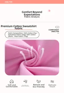 Detail of 100% cotton pink hoodie fabric showing softness and breathable texture