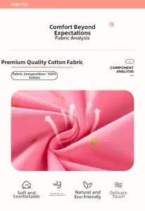 Close-up of pink cotton fabric with golden stars, highlighting breathable soft texture