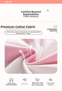Detaillierte Stoffstruktur aus 95 % Baumwolle und 5 % Spandex in rosa gestreiftem Jersey