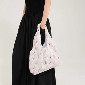 Grand sac cabas en toile pour femme avec motif floral élégant pour un usage quotidien