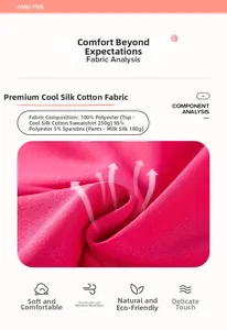 Détail du tissu 100% polyester doux et de la soie de lait respirante pour ensemble fille