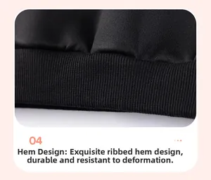 Detailed close-up of the black ribbed hem on girl's Christmas long-sleeve sweatshirt