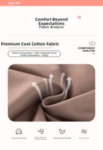Détail de la texture du tissu 100% polyester 250g pour ensembles sweat-shirt enfant