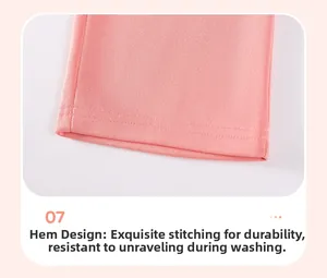 Detail of pink knitted trousers leg with durable double-needle stitching and flat seams